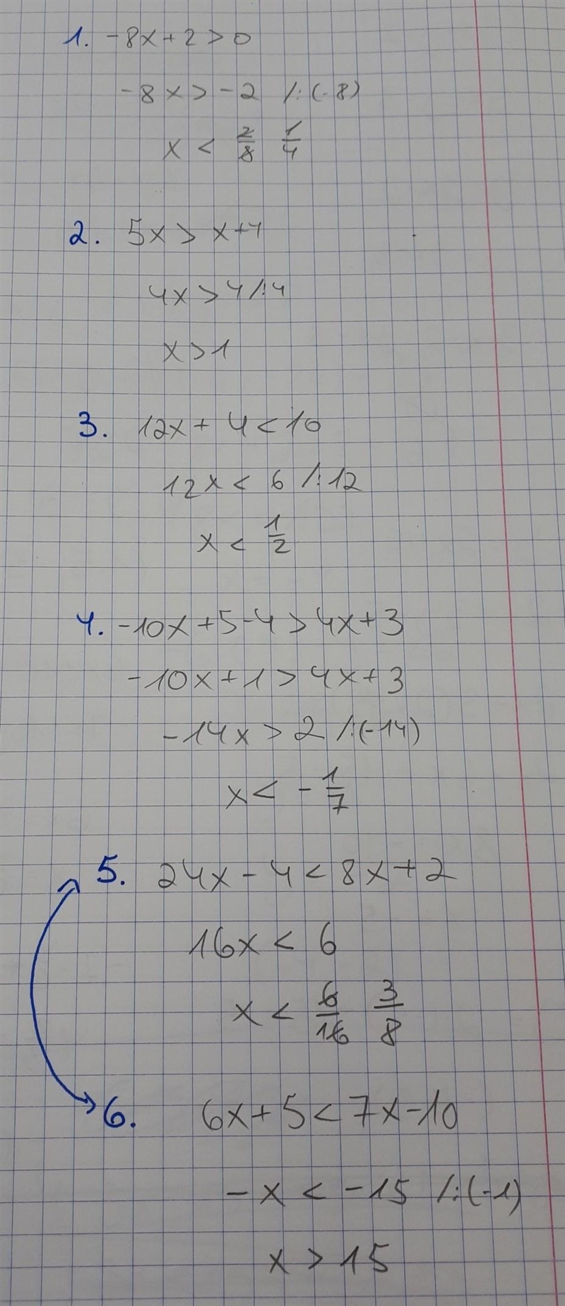 Lesson Review Directions: Solve the following inequalities. Be sure to follow the-example-1