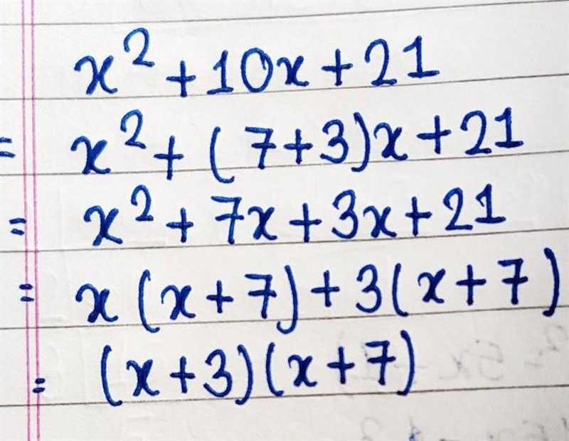 Which expression is the factorization of x2 + 10x + 212 O (x+3)(x + 7) O (x + 4)(x-example-1