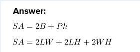 A composite figure is made up of a triangular prism on top of a rectangular prism-example-1