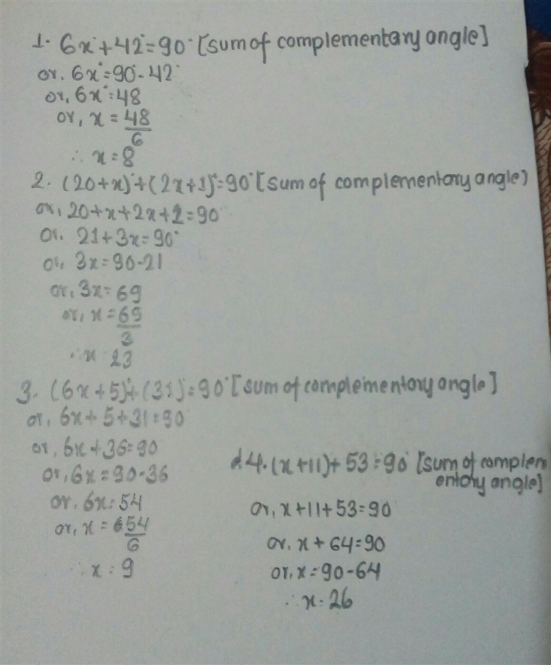 Find the value of x First four questions Photo I tried to ask for help in this before-example-1