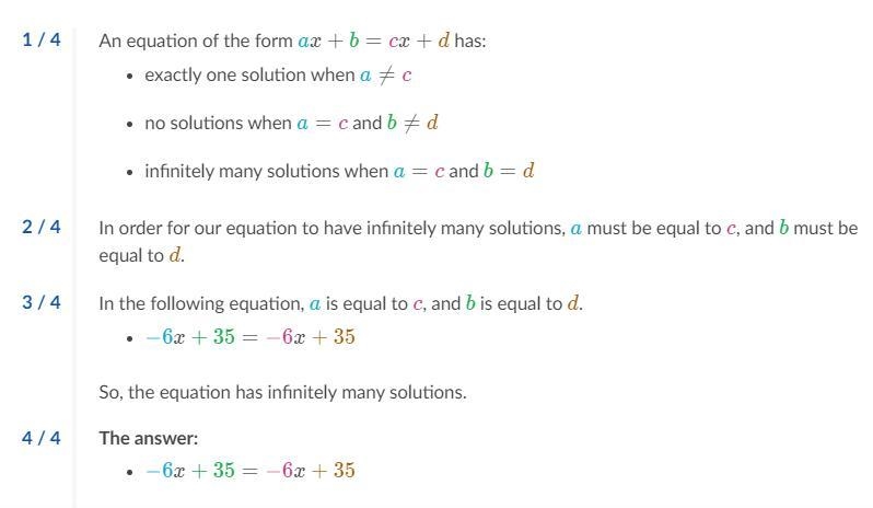 Which of the following equations have infinitely many solutions? Choose all answers-example-1