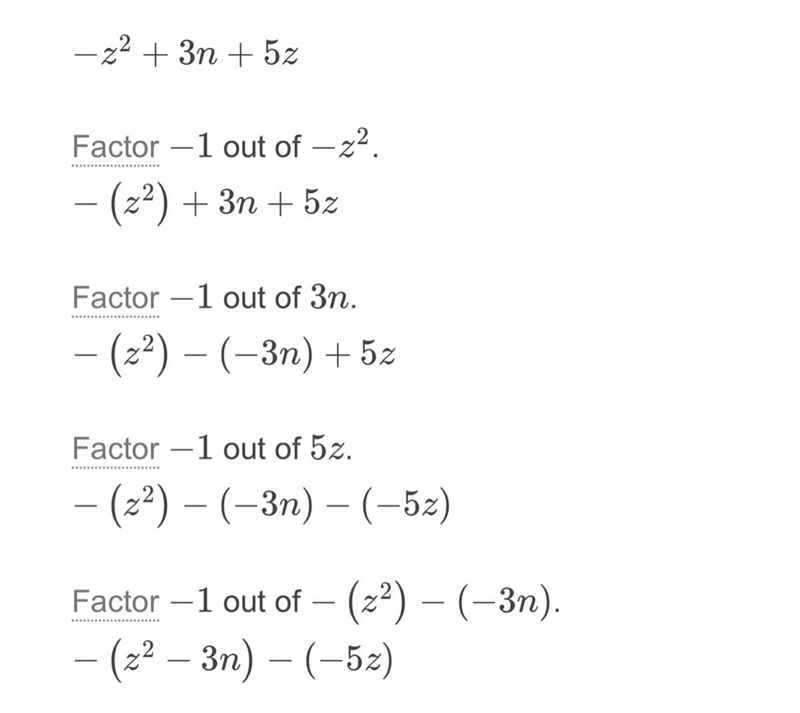 What is the answer to 5z+3n-z2-example-1