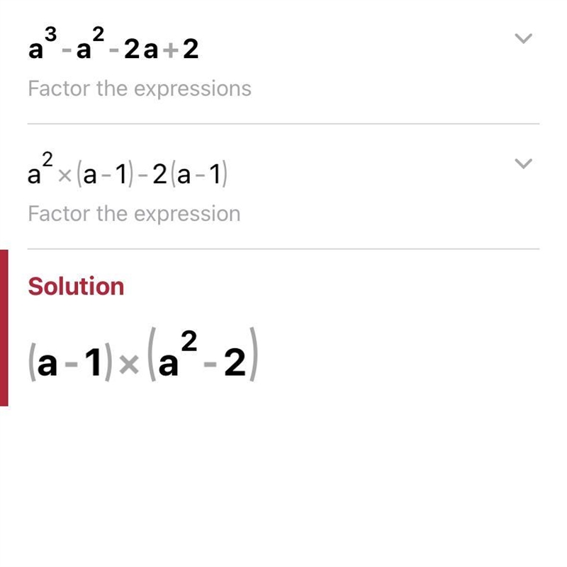 Factorise a³ - a² - 2a + 2-example-1