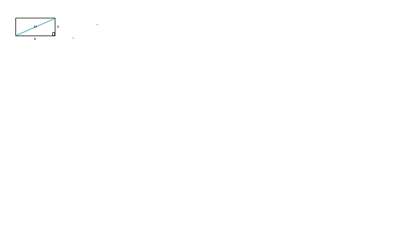 Find the length of the missing side of a rectangle if the diagonal is 13 cm and the-example-1