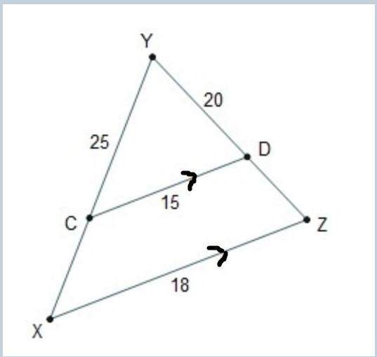 If and CX = 5 units, what is DZ?-example-1