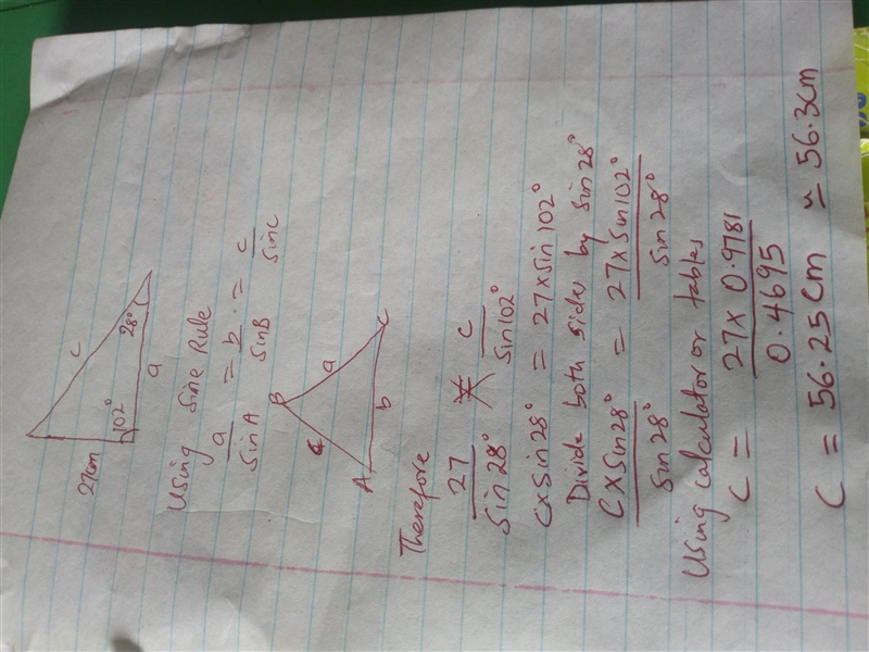 C=[?]cm Find c round to the nearest tenth-example-1