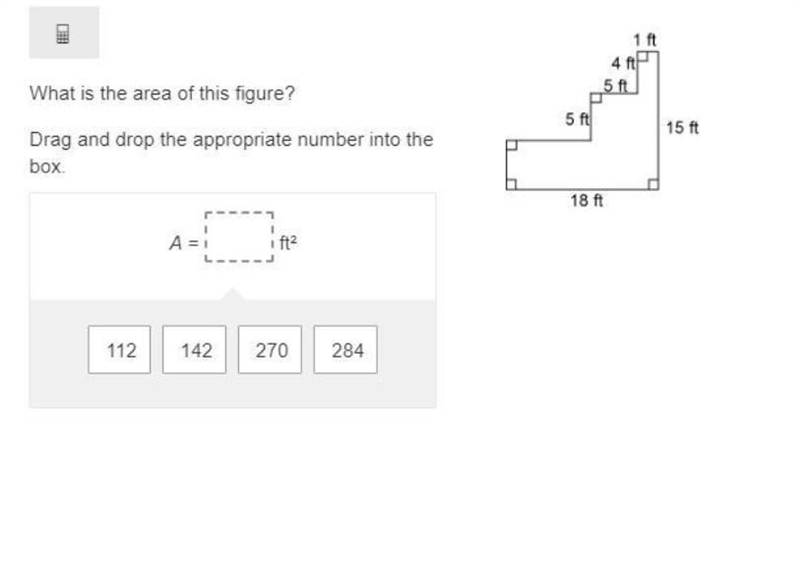 What is the area of this figure? Drag and drop the appropriate number into the box-example-1