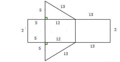 Which equation could be used to find the surface area of the net of the triangular-example-1