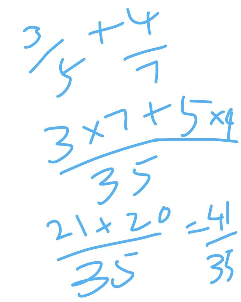 What the answer of 3/5+4/7-example-1