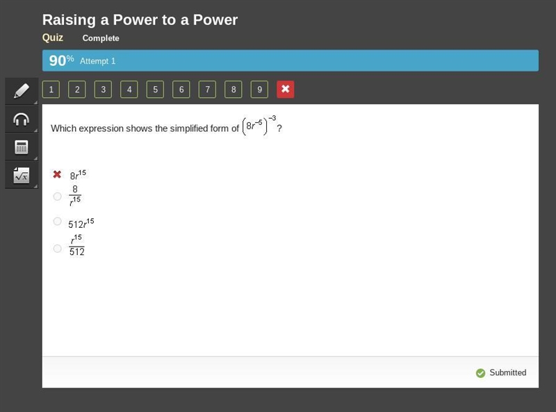 Which expression shows the simplified form of (8 r Superscript negative 5 Baseline-example-1