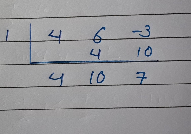 What is the remainder in the synthetic division problem below? O A. 5 O B. 9 O O. 3 O-example-1