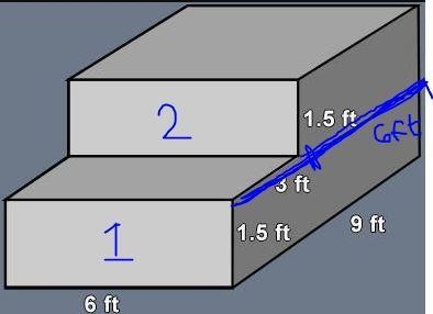 Tony needs to create a platform shaped like the diagram with the labeled dimensions-example-1