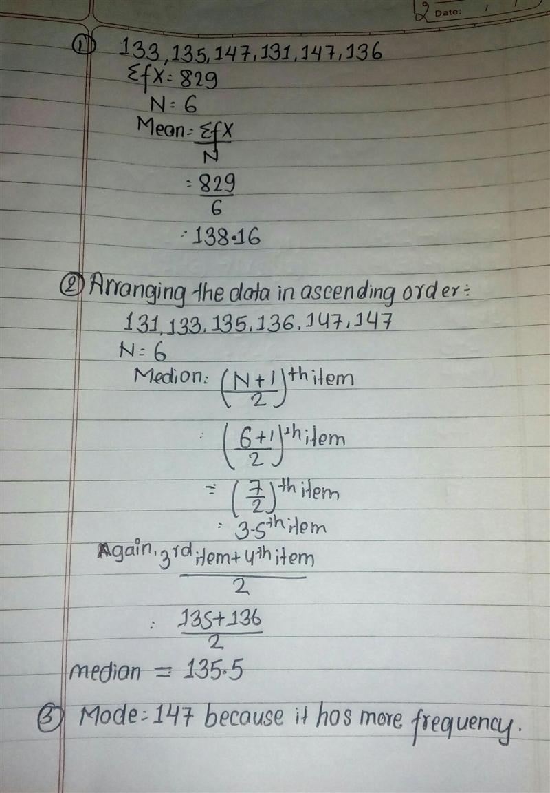 For the following list of​ data, calculate ​(a) the​ mean, ​(b) the​ median, and ​(c-example-1