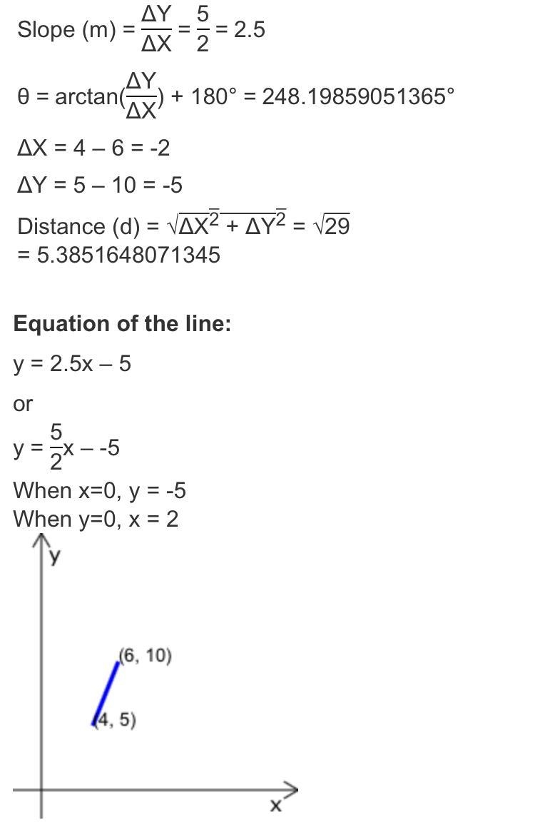 Find the slope of the line that passses thruogh 6,10 and 4,5-example-1