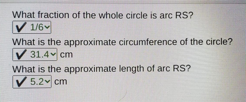 Consider circle C with radius 5 cm and a central angle measure of 60°. What fraction-example-1