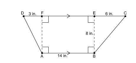 What is the area of this trapezoid? 86 in² 112 in² 148 in² 184 in² Trapezoid A B C-example-1