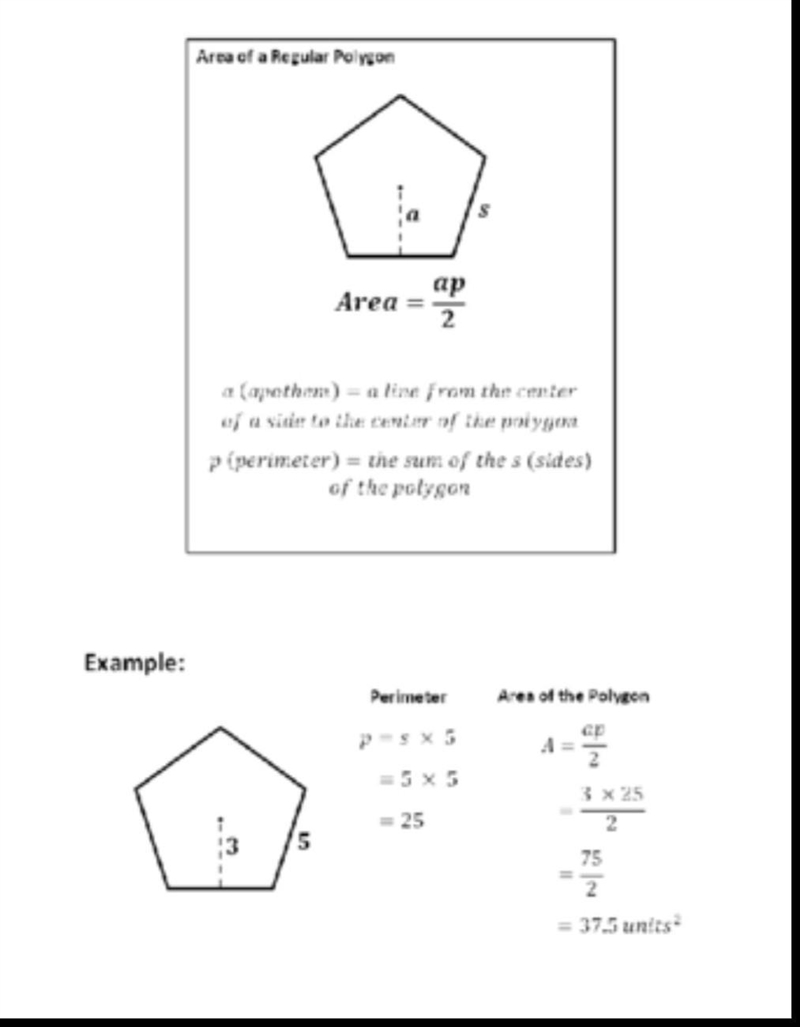 Explain how you can find the area of a polygon-example-1