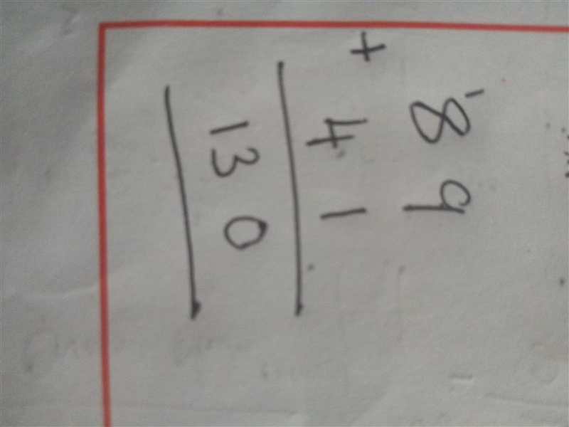 9. What is the sum of 89 and 41?​-example-1