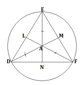 Point A is inside triangle E D F. Lines are drawn from the points of the triangle-example-1