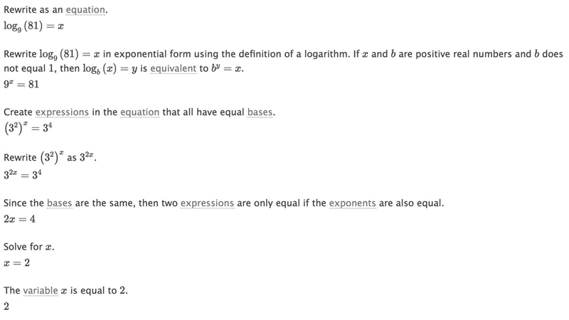 What is the value of log9 81?-example-1