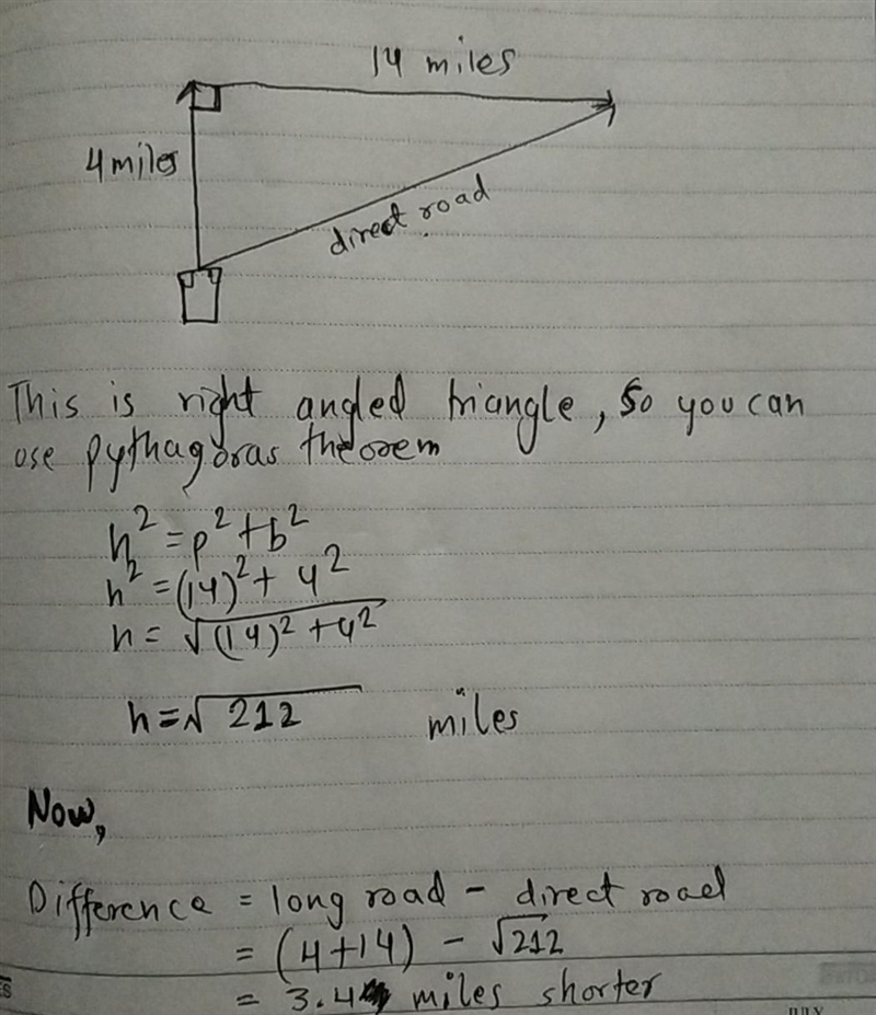 A man driving a minivan leaves his home and travels north 4 miles, then turns right-example-1