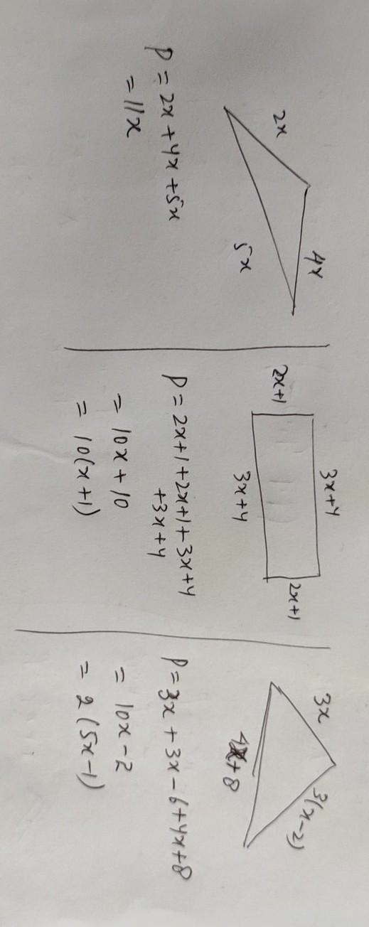 How do I write and simplify the expressions that are represented for the perimeter-example-1