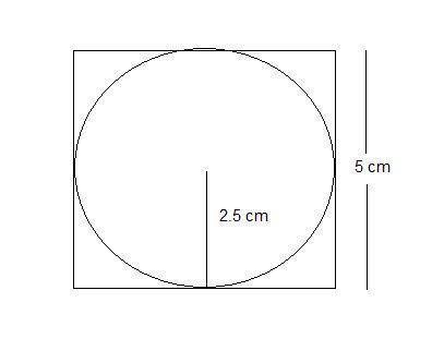 What is the approximate area of the circle that fits perfectly inside of the square-example-1