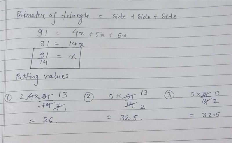 the ratio of the measure of the angles of a triagle is 4:5:5. if the perimeter is-example-1