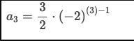 A(n)=2/3(−2)^n−1 What is the 3rd term in the sequence?-example-1