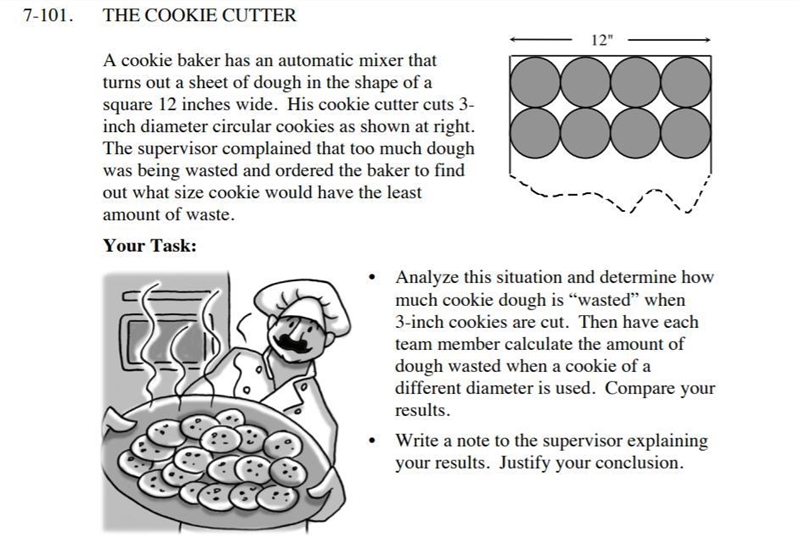 analyze this situation and determine how much cookie dough is "wasted" when-example-1