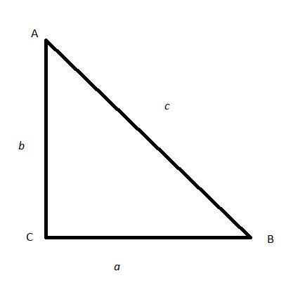 Consider the given right triangle. If angle B = 43 degrees and c = 26.7 meters, find-example-1