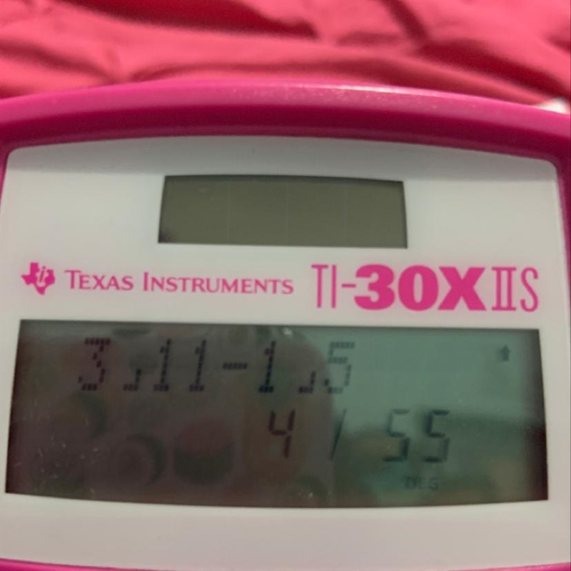 Write the answer in simplest form: 3/11 − 1/5 a. 3/55 b. 1/8 c. 4/55 d. 26/55-example-1