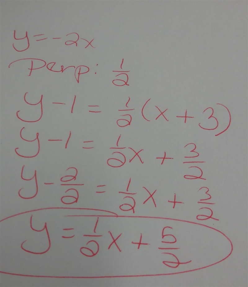 What is the equation of the line passing through the point (-3,1) that is perpendicular-example-1