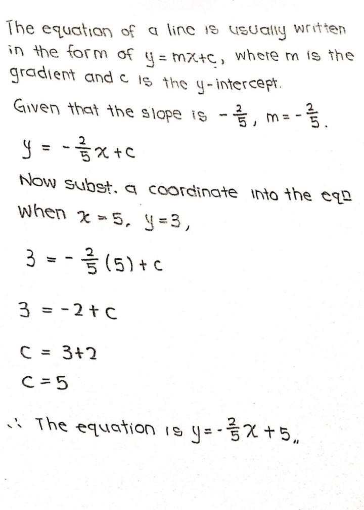 Through 5,3 slope -2/5-example-1