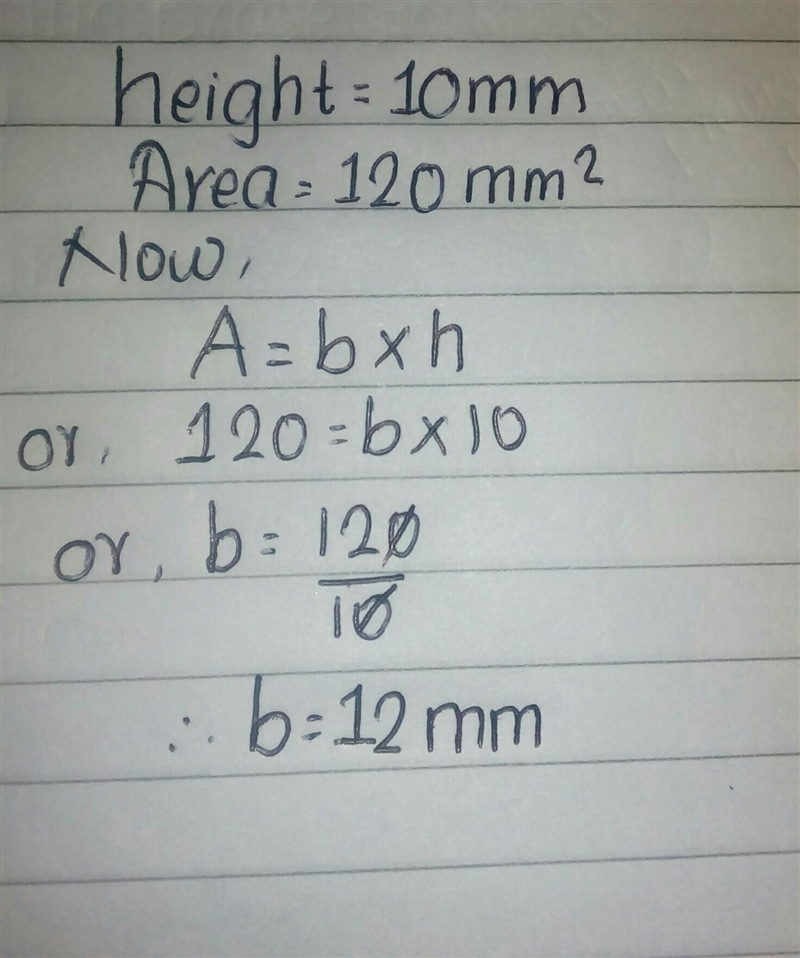 The area of this parallelogram is 120 mm. Find the value of x.-example-1