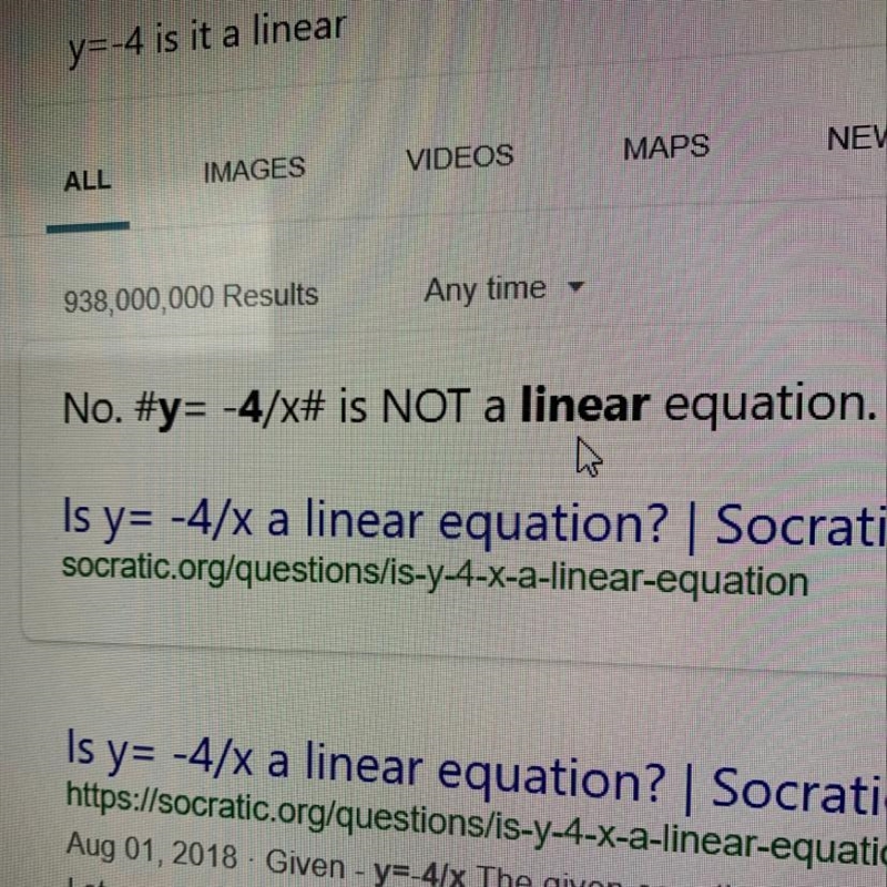 Is y=-4 a liner or nonlinear-example-1