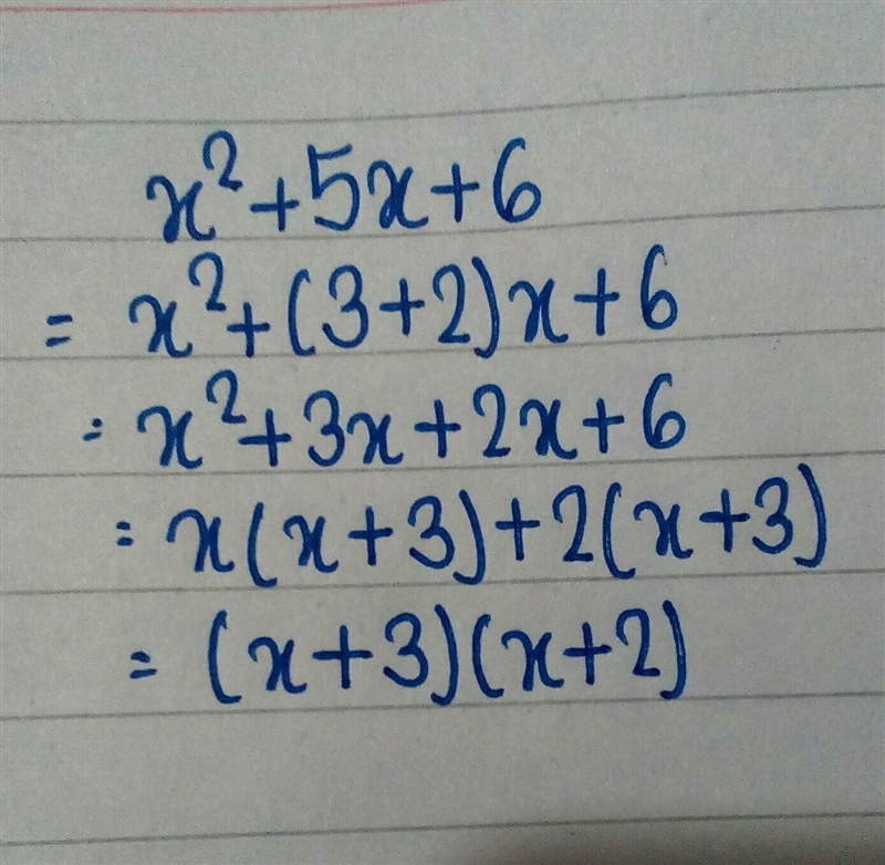 How to solve this quadratic equation x²+5x+6-example-1