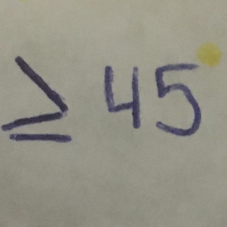 Write an inequality for each situation. 4. No more than 45 students work in the car-example-1