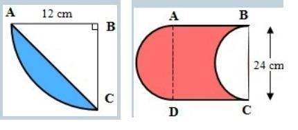 For the figures below, assume they are made of semicircles, quarter circles and squares-example-1