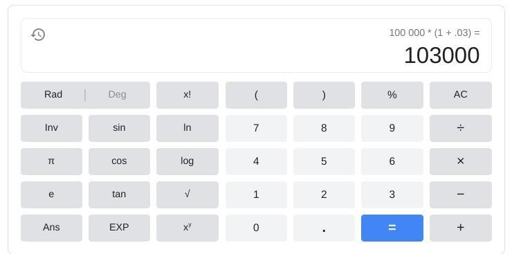 How do i calculate this? PV = 100,000(1+0.03)-example-1