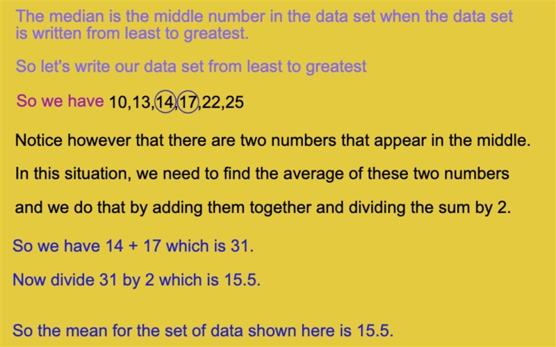 10,13,14,17,22,25 find the mean-example-1