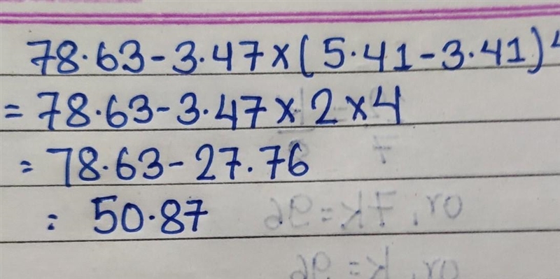 78.63 - 3.47 × (5.41 - 3.41)4-example-1