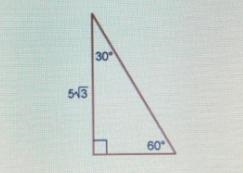 What is the length of the hypotenuse in the 30-60-90 triangle shown below ?-example-1