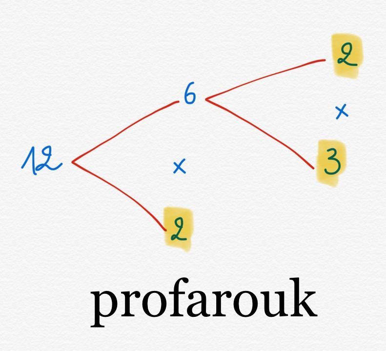 Draw a factor tree to show the prime factors for 12-example-1