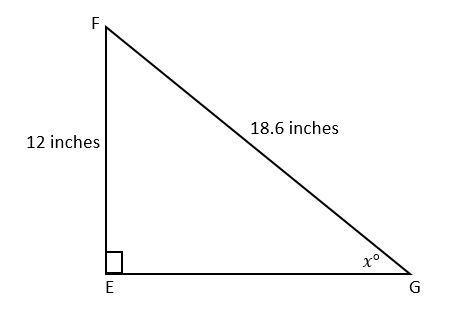 Triangle F G E is shown. Angle F E G is a right angle. The length of hypotenuse F-example-1