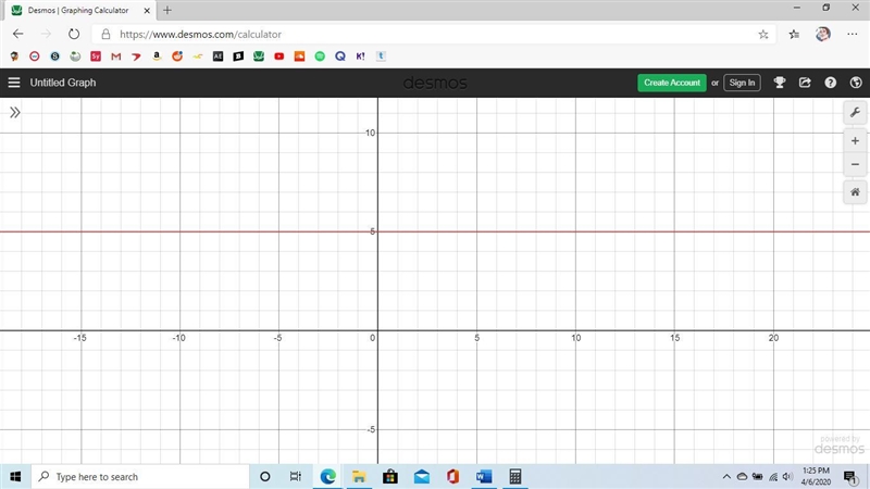 Y intercept of y=5 pls heeeeeelp!!!!!-example-1