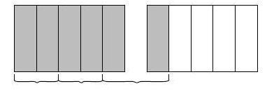 Solve the expression by using the model below. Each strip represents one whole.-example-1