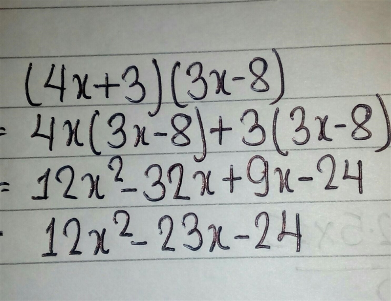 Select the expression that is equivalent to the polynomial given below. (4x + 3) (3x-example-1