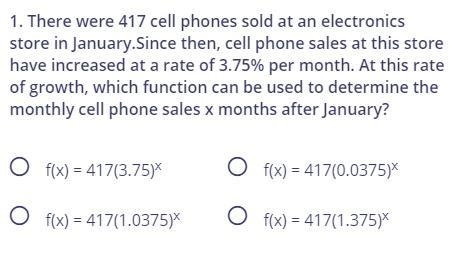 There were 417 cell phones sold at an electronics store in January. Since then, cell-example-1