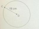 Which statements are true regarding the area of circle D? Select two options 18 cm-example-1